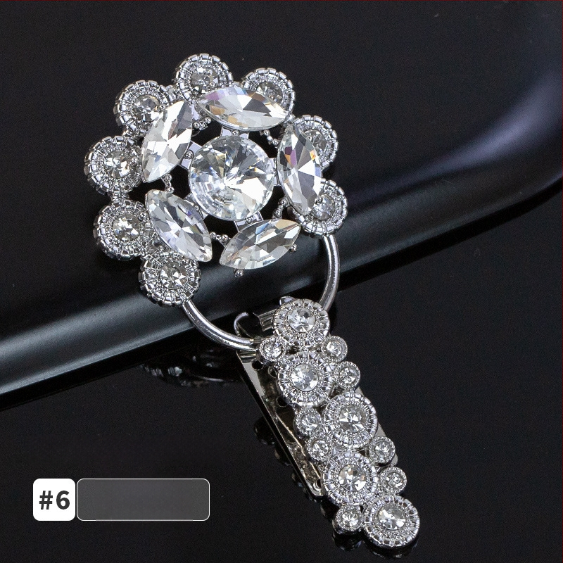 Hengmeihe kaklo sagtis su kristalais, duckbill tipo, skirtas minkų kailiams – aukštos kokybės drabužių aksesuaras