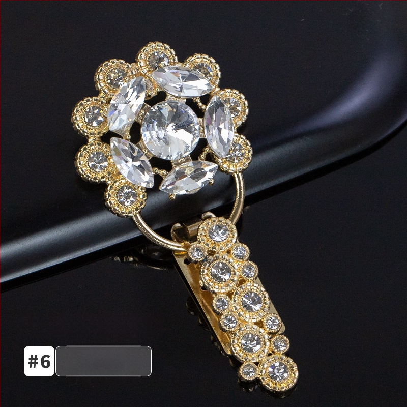 Hengmeihe kaklo sagtis su kristalais, duckbill tipo, skirtas minkų kailiams – aukštos kokybės drabužių aksesuaras