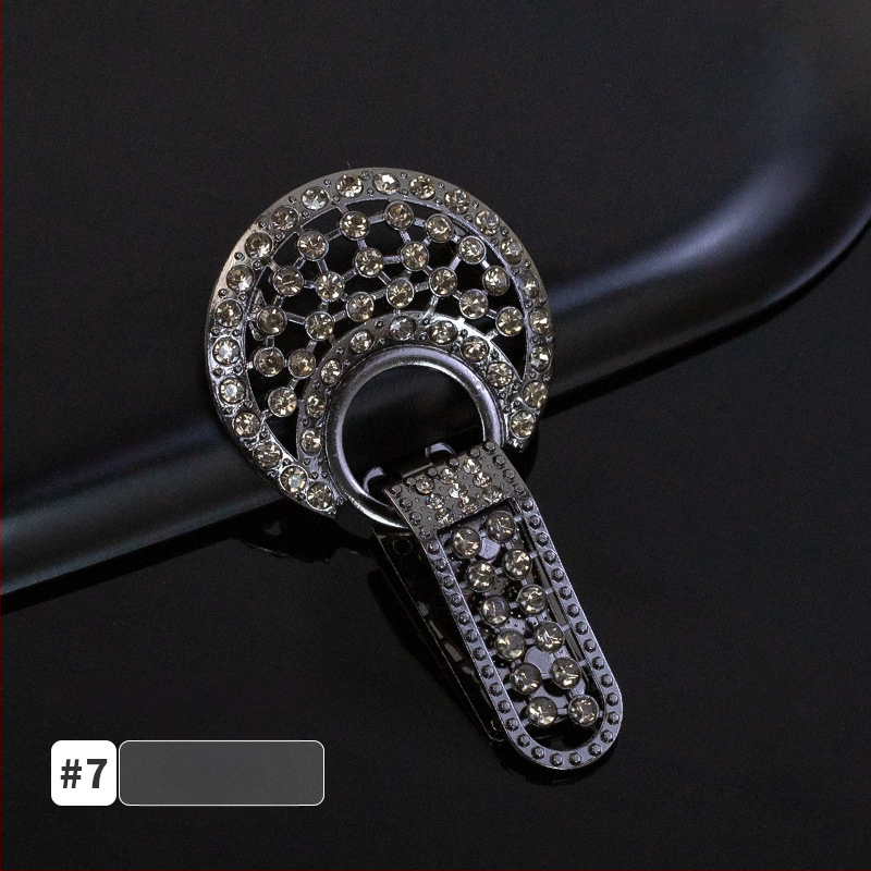 Hengmeihe kaklo sagtis su kristalais, duckbill tipo, skirtas minkų kailiams – aukštos kokybės drabužių aksesuaras
