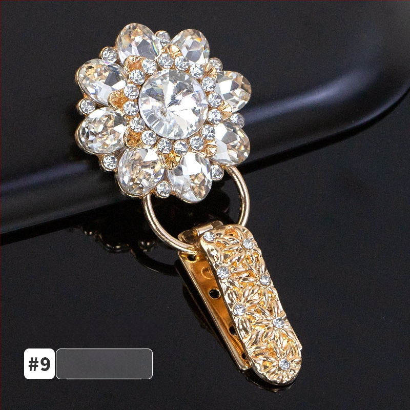 Hengmeihe kaklo sagtis su kristalais, duckbill tipo, skirtas minkų kailiams – aukštos kokybės drabužių aksesuaras