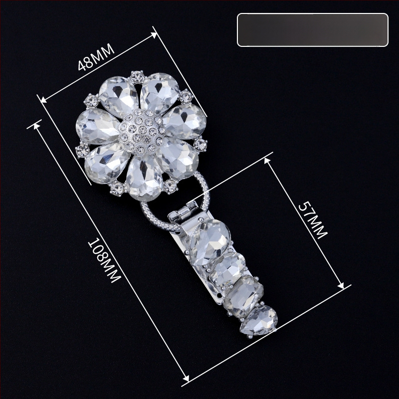 Hengmeihe dekoratyvinė sagė paltui — cinko lydinio su imitaciniais kristalais, klasikinis nacionalinis stilius, minimalistinis dizainas