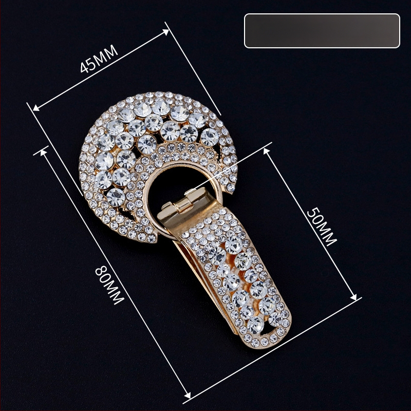 Hengmeihe dekoratyvinė sagė paltui — cinko lydinio su imitaciniais kristalais, klasikinis nacionalinis stilius, minimalistinis dizainas