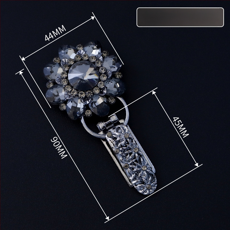 Hengmeihe dekoratyvinė sagė paltui — cinko lydinio su imitaciniais kristalais, klasikinis nacionalinis stilius, minimalistinis dizainas