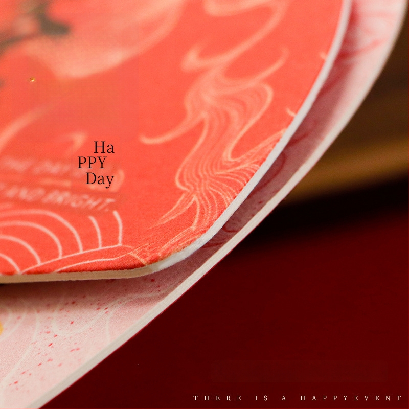 Popierinis rankinis ventiliatorius, bambuko skeletas, spauda, Nine-screen prekinis ženklas, nacionalinės krypties stilius