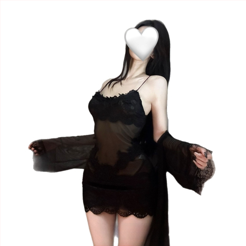 Intymi suknelė su nėrinių tinkleliu, permatoma, bodycon, poliesterio audinys