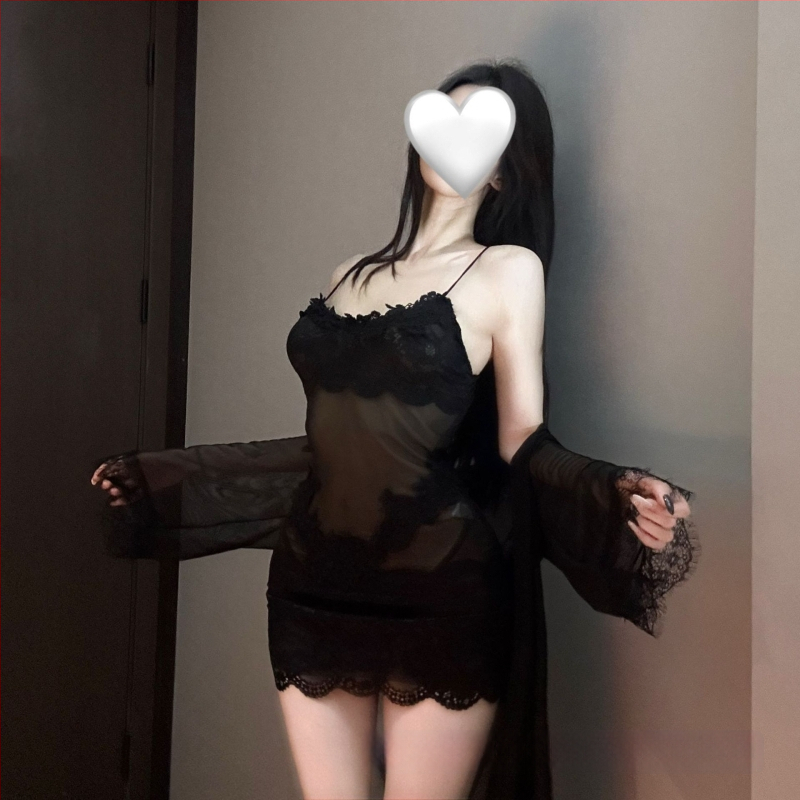 Intymi suknelė su nėrinių tinkleliu, permatoma, bodycon, poliesterio audinys