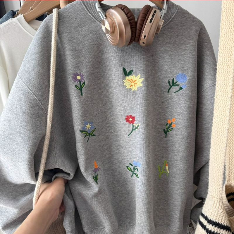 Dámske oversized mikina s kapucňou, fleece podšívka, geometrický vzor, stredná dĺžka, polyester