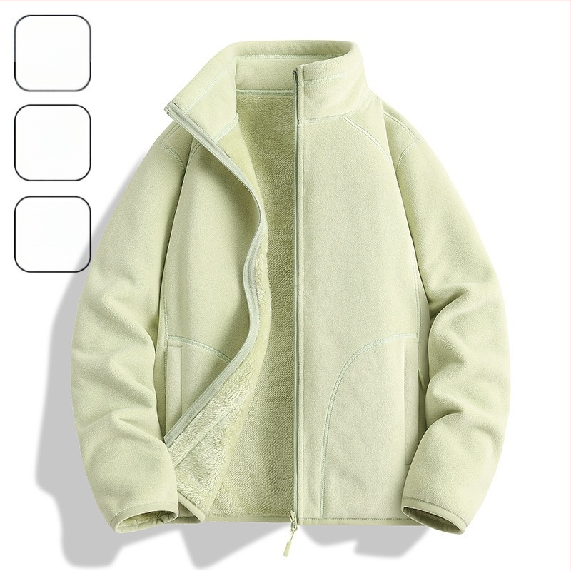 Flisinė striukė Unisex, be gobtuvo, koralo fliso pamušalas, 100% pūkų užpildas, sintetinių pluoštų mišinys