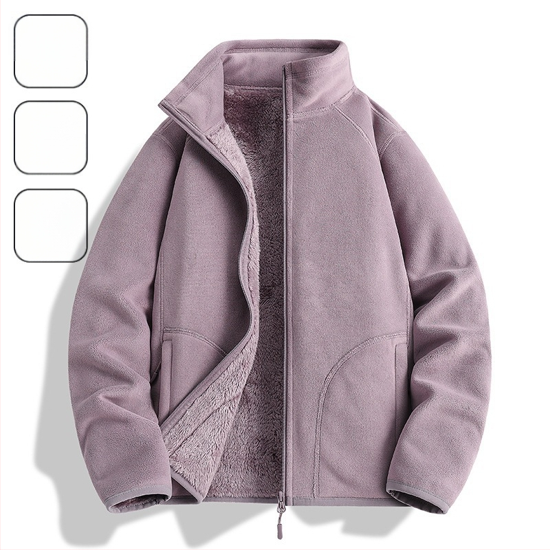 Flisinė striukė Unisex, be gobtuvo, koralo fliso pamušalas, 100% pūkų užpildas, sintetinių pluoštų mišinys