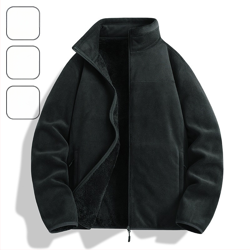 Flisinė striukė Unisex, be gobtuvo, koralo fliso pamušalas, 100% pūkų užpildas, sintetinių pluoštų mišinys