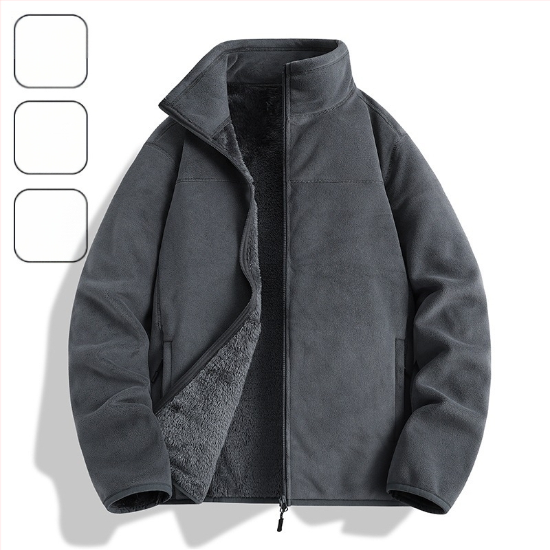 Flisinė striukė Unisex, be gobtuvo, koralo fliso pamušalas, 100% pūkų užpildas, sintetinių pluoštų mišinys