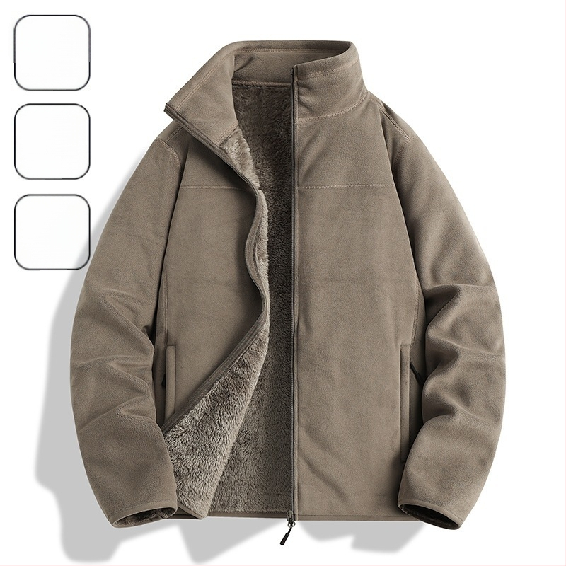 Flisinė striukė Unisex, be gobtuvo, koralo fliso pamušalas, 100% pūkų užpildas, sintetinių pluoštų mišinys