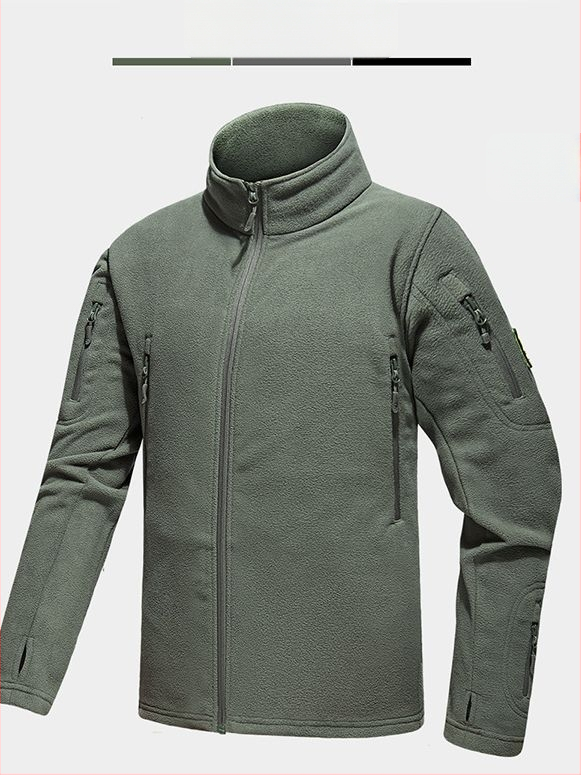 Mingpeng vyriška fleece striukė – kardigan stiliaus išorė, fleece pamušalas, 10% pūko užpildas, žiemos, pavasario ir rudens sezonams