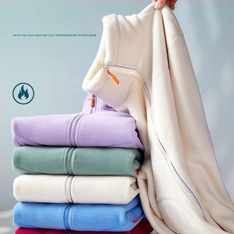 Flisinis kardiganas su koraliniu flisu įdėklu, vienarūšis, unisex, žiema/ruduo