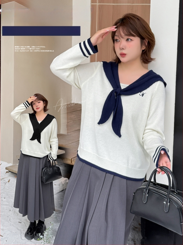 Mezginnis su gobtuvu iš vilnos mišinio, siuvinėjimas, ilgomis rankovėmis, vidutinio svorio