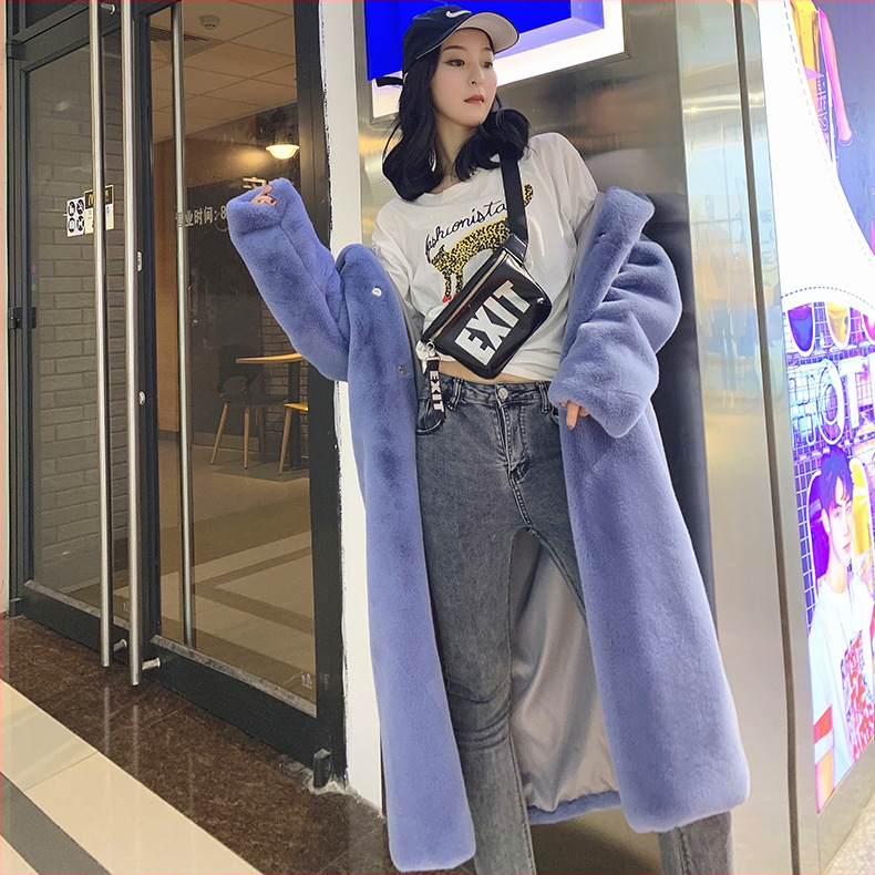 Sievietes mākslīgā kažokāde mētelis vidēja garuma, kapuce, garas piedurknes, britu stil