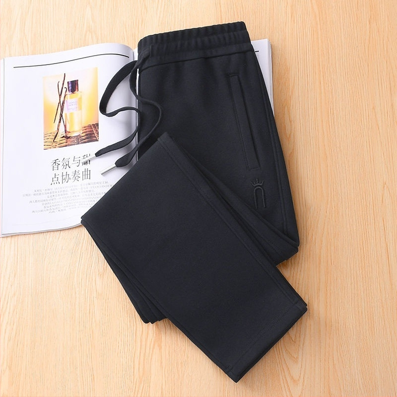 Moteriškos sportinės kelnės su polaru pledo įdaru, žiemai 2023, aukštas juosmuo, tiesus kirpimas, kasdienis miesto stilius, medvilnė >95%