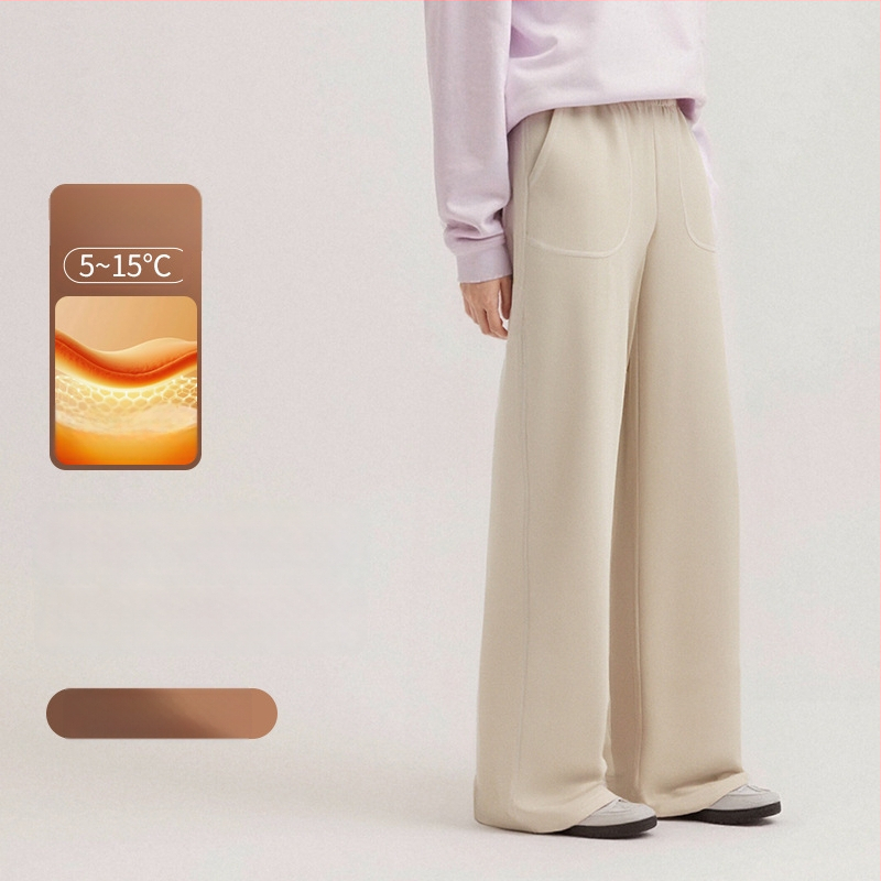 Moteriškos Lyocell kelnės su aukštu juosmeniu, plačios kojos, švelnus audinys