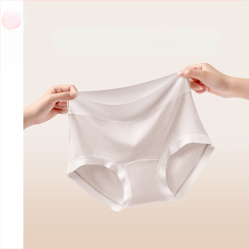 Naiste kõrge vöökohaga puuvillane aluspesu antibakteriaalne ja hingav kudumaterjal