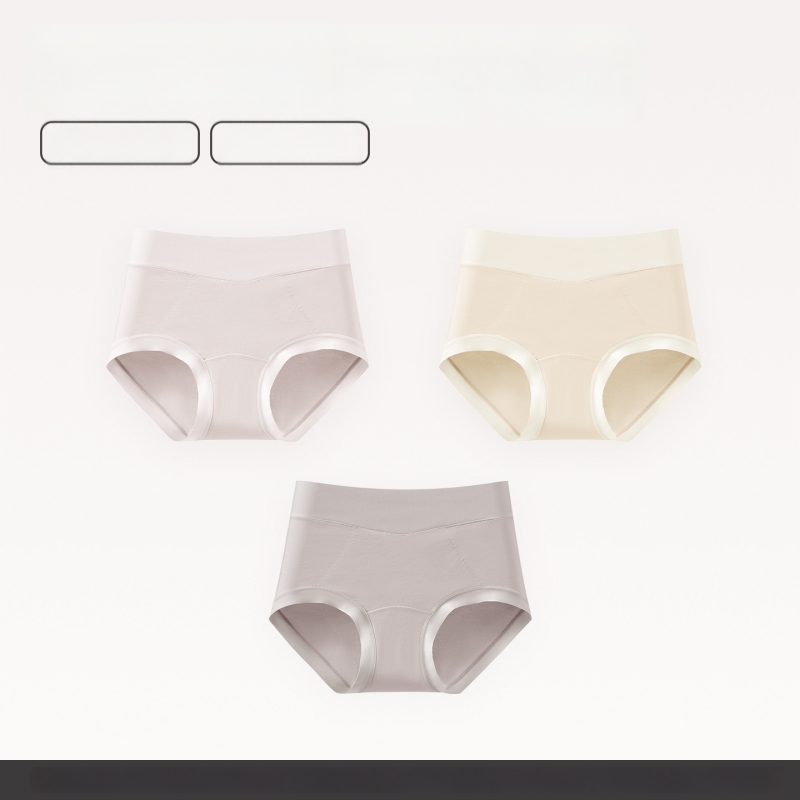 Naiste kõrge vöökohaga puuvillane aluspesu antibakteriaalne ja hingav kudumaterjal