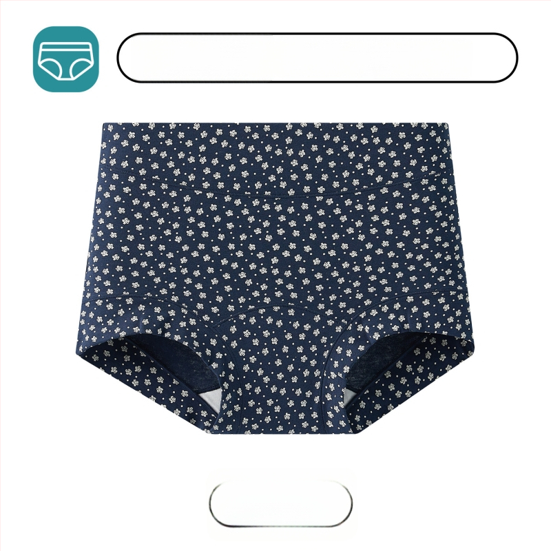 Naistele mõeldud puuvillased bokserid, keskmise kõrgusega talje, antibakteriaalsed, hingavad, 100% puuvillane õmblusaluse piirkonna vooder