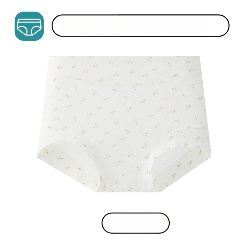 Naistele mõeldud puuvillased bokserid, keskmise kõrgusega talje, antibakteriaalsed, hingavad, 100% puuvillane õmblusaluse piirkonna vooder