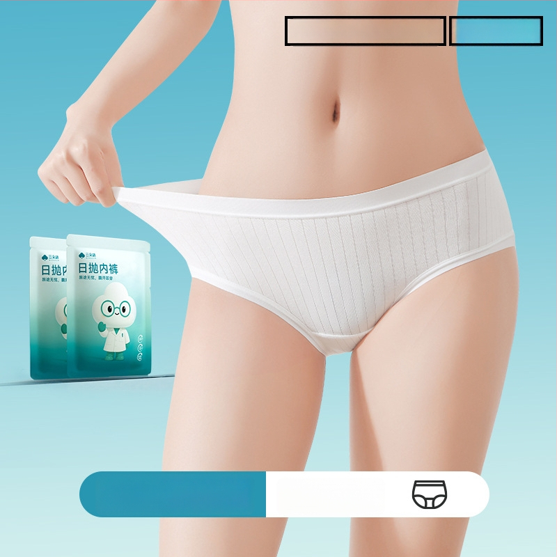 Moteriškos medvilninės kelnaitės su viduriniu juosmeniu, kvėpuojančios ir antibakterinės, intarpas 100% medvilnė