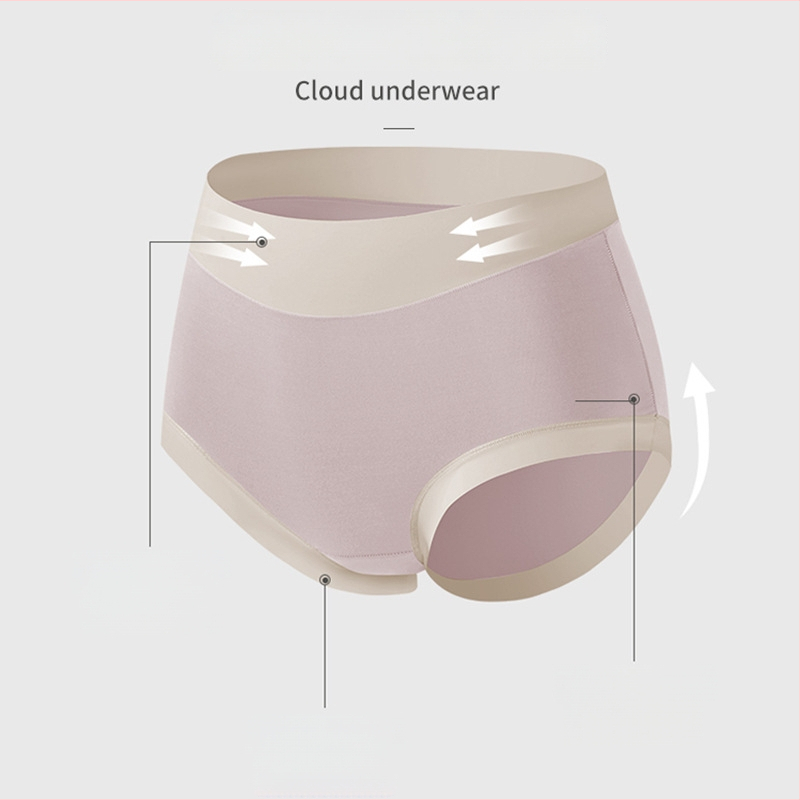 Modalinės moterų kelnaitės su aukštu liemeniu, pilvo kontrole, kvėpuojančios ir antibakterinės, megztas audinys, 95–100% regeneruotos celuliozės pluošto