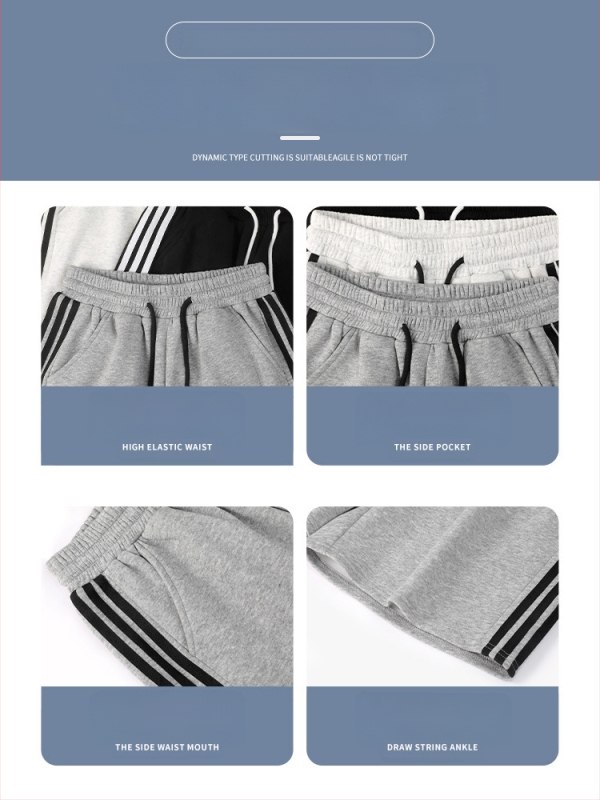 Moterų medvilniniai sportiniai šortai, aukštas liemuo, platūs A linijos siluetas, lengvas audinys, vasara 2025