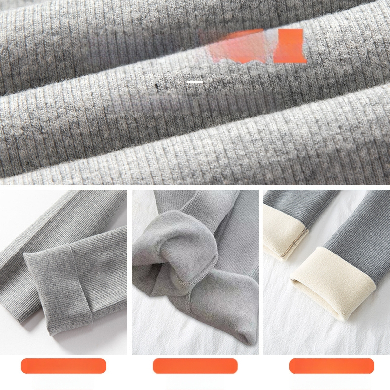 Moteriški leginsai su fliso pamušalu – termaliniai, 9/10 ilgio, siauras kirpimo, poliesteris-elastanas