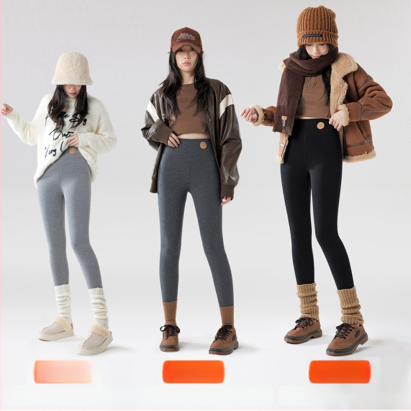 Medvilniniai leginsai su fliso įdaila, stora termo medžiaga, aukšta elastinė, išlaiko šilumą