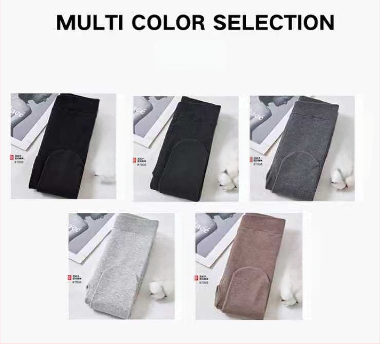 Aukštos liemenės medvilniniai viengubi leginsai su fliso pamušalu, vienos spalvos, su sėdmenų kilnojimo efektu, trinties atsparus, storas, japonų stilius