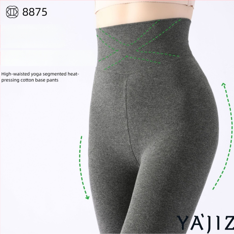 Aukštos liemenės medvilniniai viengubi leginsai su fliso pamušalu, vienos spalvos, su sėdmenų kilnojimo efektu, trinties atsparus, storas, japonų stilius