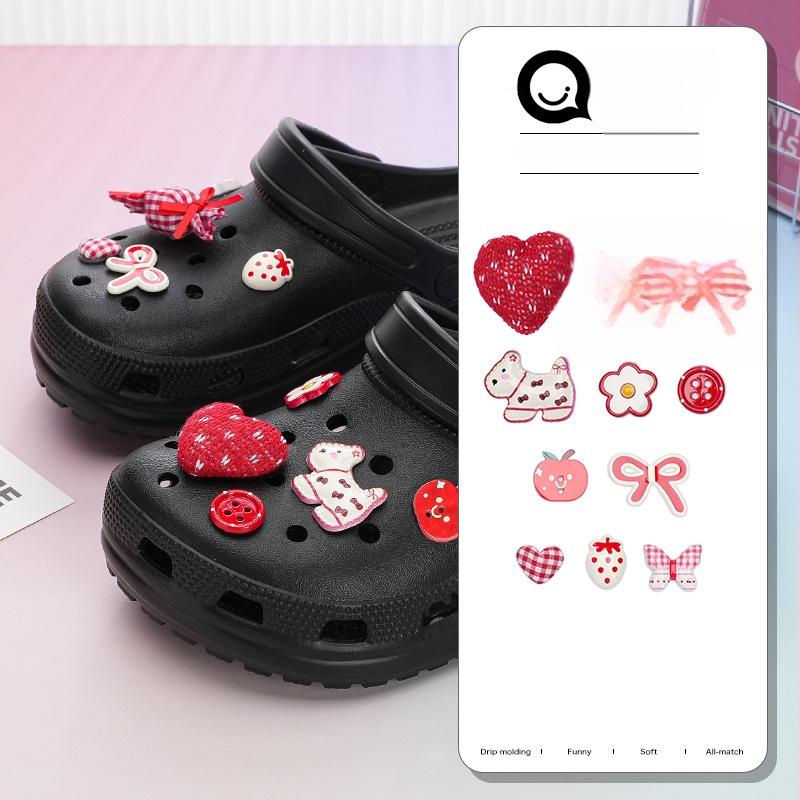 Susseseadmed sussidele, karvane südame ripats, eraldatav, cartoon lille motiiv (kõik aastaajad)