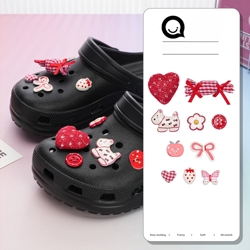 Susseseadmed sussidele, karvane südame ripats, eraldatav, cartoon lille motiiv (kõik aastaajad)