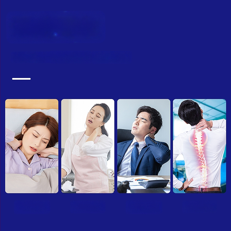 Kaklo apsauginė įdėklas laikysenos koregavimui ir priekinio kaklo pakrypimo — putų ir poliesterio medžiaga, reguliuojama, trimatė šildymo funkcija, tinkama namų fizioterapijai trakcijai