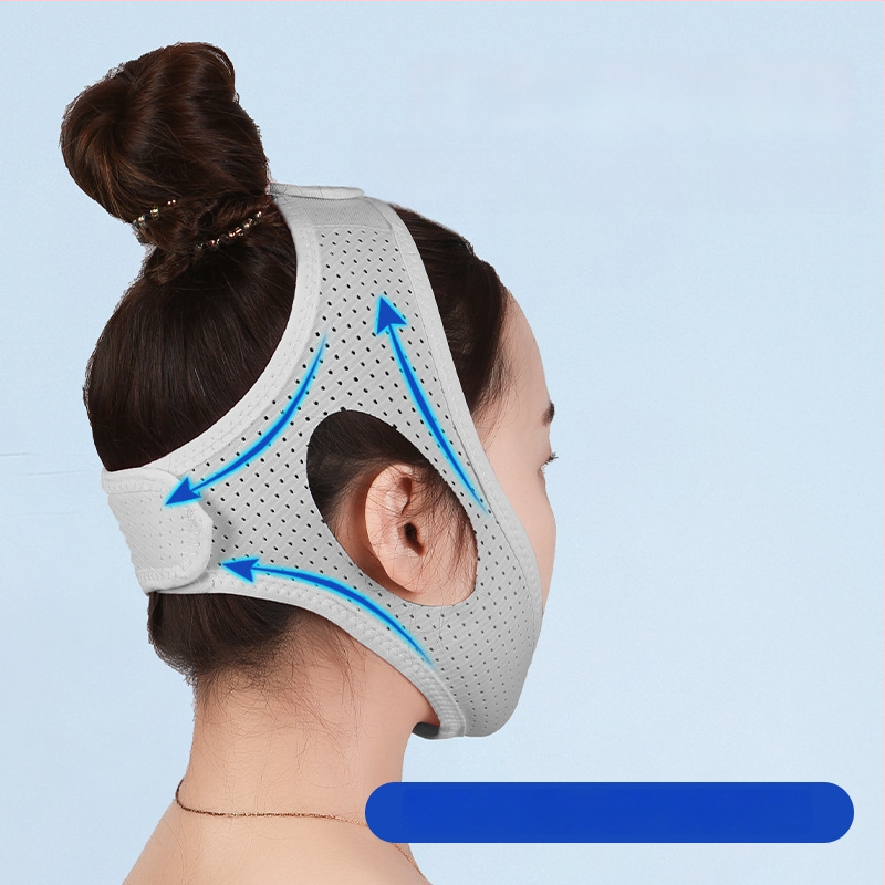 Priemonė prieš knarkimą su trikampiu dirželiu, panardinama medžiaga, savarankiškas šildymas, galvai, sveikatingumo masažas