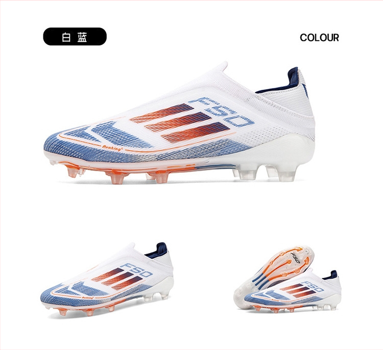 Futbolo bateliai su kvėpuojančia technologija, žemas viršus iš sintelinės odos, anti-slip gumos padai, treniruotėms ant žolės