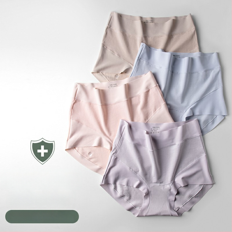 Moteriškos medvilninės kelnaitės su aukštu juosmeniu — kvėpuojančios, pilvo formavimas, antibakterinės, pagrindinis audinys 95–100% medvilnė, tarpklos pamušalas 100% medvilnė