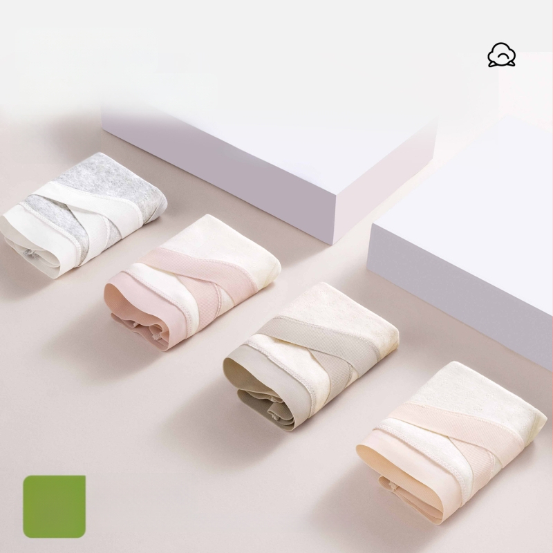 Nėščiosios apatiniai iš medvilnės, žemas juosmuo V formos kirpime, kvėpuojanti medvilnė, Jacquard mezginys