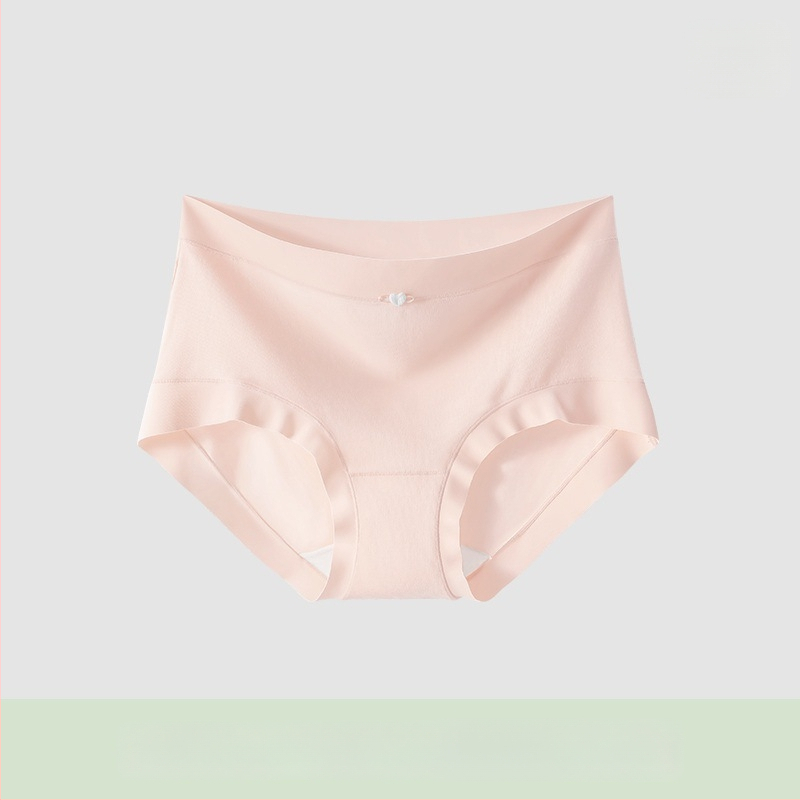 Moteriški medvilniniai apatininiai su vidutiniu juosmeniu, antibakteriniai ir kvėpuojantys; pagrindinis audinys 80–90% medvilnė; tarpinės įdėklas 100% medvilnė