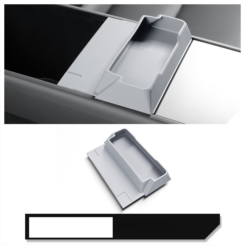 Tesla Model Y centrinė skydinė – akinėlių dėklas ir saugojimo dėžė, plastikas, vandeniui atspari, slėgio atspari