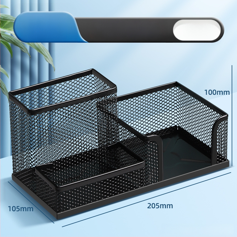 Excellent metalo rašiklio laikiklis – daugiafunkcinis stalinis organizatorius rašymo priemonėms