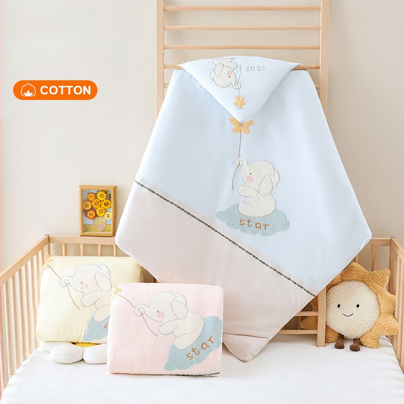 Kūdikio pledas 300 g iš 100% medvilnės su sintetinių pluoštų įdaru, naujagimiams, žiemai ir rudeniui, animacinis raštas