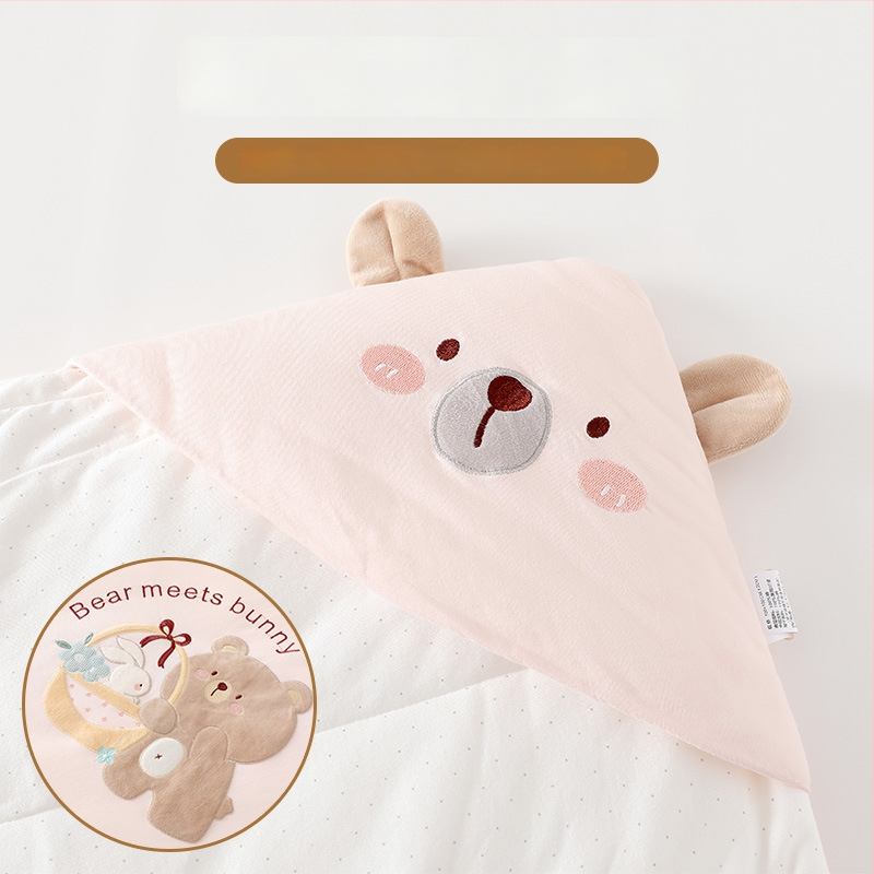 Kūdikio pledas 300 g iš 100% medvilnės su sintetinių pluoštų įdaru, naujagimiams, žiemai ir rudeniui, animacinis raštas