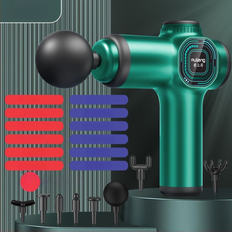 Mini fascia masažuoklis, nešiojamas elektroninės masėjos su LCD ekranu, šepetėlių variklis, 6+ galvelės, integruota baterija 2000–4000 mAh, veikimo trukmė 8–12 val., triukšmas mažesnis nei 36 dB