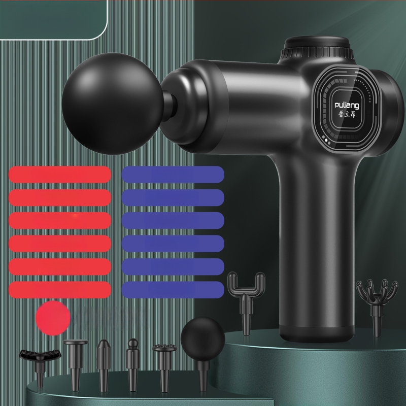 Mini fascia masažuoklis, nešiojamas elektroninės masėjos su LCD ekranu, šepetėlių variklis, 6+ galvelės, integruota baterija 2000–4000 mAh, veikimo trukmė 8–12 val., triukšmas mažesnis nei 36 dB