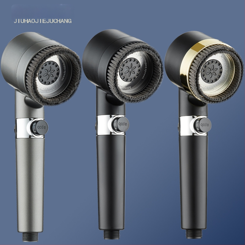 Ümmargune käsiduššpea rõhuga — ABS, 3-kiiruseline mudel, pihustamis-, massaaž- ja vihmarežiimid