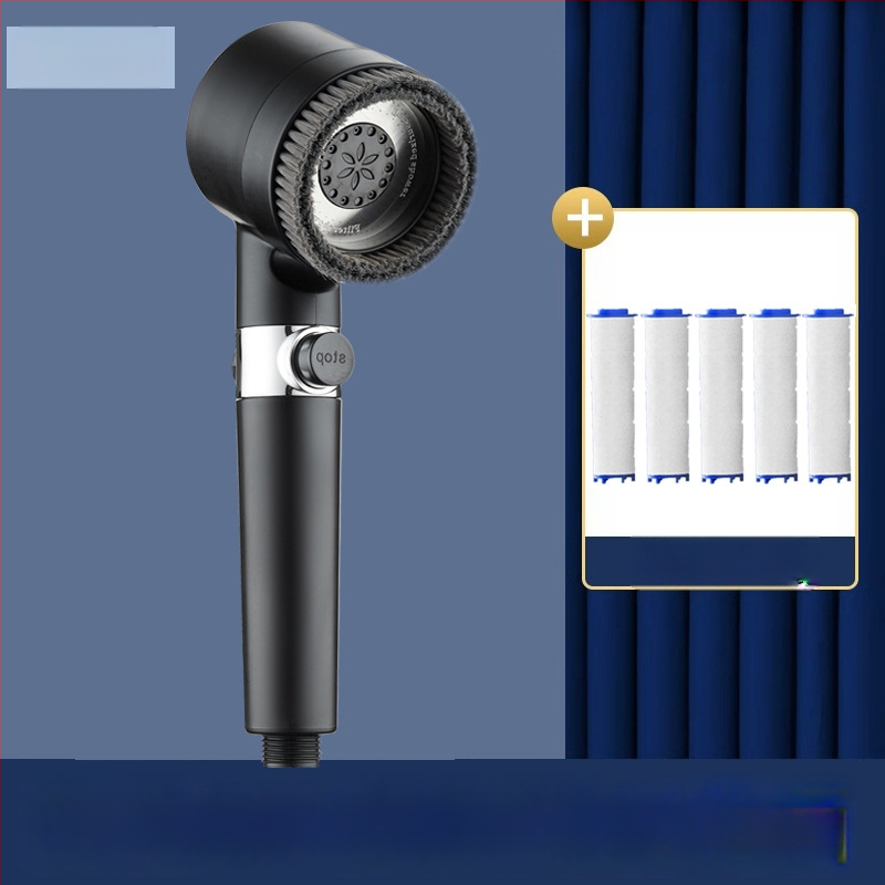 Ümmargune käsiduššpea rõhuga — ABS, 3-kiiruseline mudel, pihustamis-, massaaž- ja vihmarežiimid