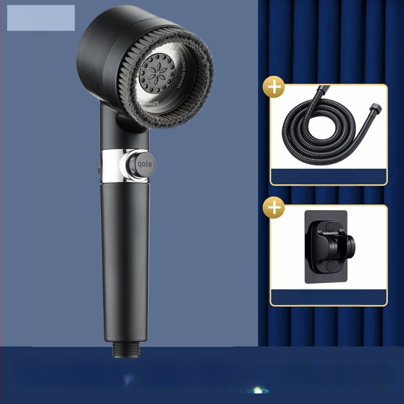 Ümmargune käsiduššpea rõhuga — ABS, 3-kiiruseline mudel, pihustamis-, massaaž- ja vihmarežiimid